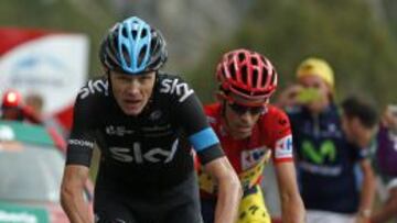 Froome seguido de Contador en La Farrapona.