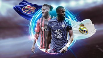 Real Madrid y Barcelona chocan por Antonio Rüdiger y Franck Kessié