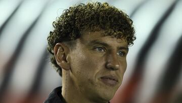 Igor Lichnovsky of America during the 5th round match between America and Puebla as part of the Liga BBVA MX, Torneo Apertura 2024 at Ciudad dexLos Deportes Stadium on August 24, 2024 in Mexico City, Mexico.