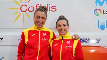 Mavi García y Ane Santesteban, durante la concentración de la Selección previa al Mundial de Australia.