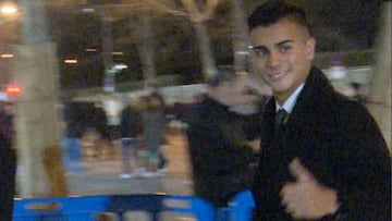 Reinier vio el partido ante el Celta en el palco del Bernabéu