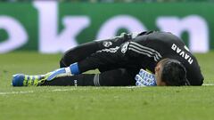 Keylor Navas se lesiona durante el partido del pasado miércoles en el Bernabéu contra e Manchester City.