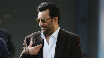 El jeque Al Thani en la ciudad deportiva del Málaga.