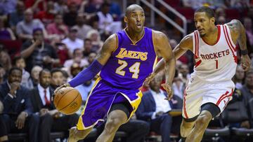 Kobe Bryant atacando frente a Trevor Ariza