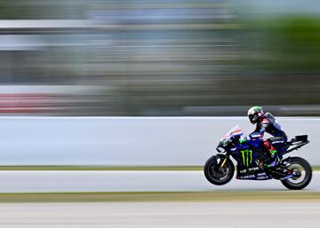 Franco Morbidelli durante la ronda clasificatoria del Gran Premio de Cataluña de Moto GP.