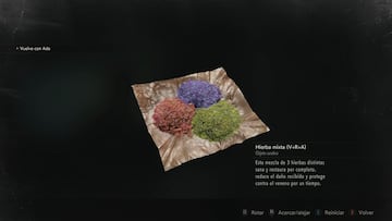 Cómo mezclar hierbas en Resident Evil 2 Remake