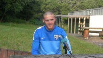 Antunes compareció ante la prensa en el stage del Málaga en Alemania.