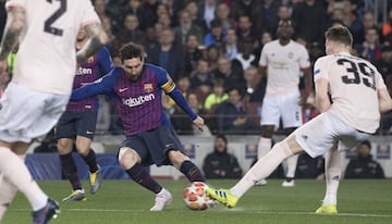 1-0. Leo Messi marcó el primer gol.