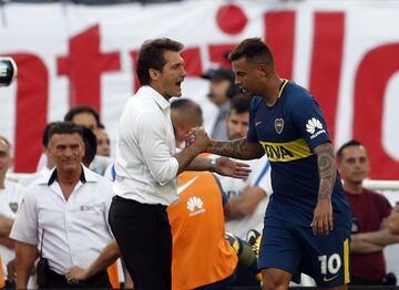 Buenos Aires, 05 NOVIEMBRE 2017, Argentina
SUPERLIGA ARGENTINA 2017
River Plata vs Boca Juniors por la 8va fecha en el Estadio Monumental.
gol de Edwin Cardona de Boca Junior
Foto Gustavo Ortiz