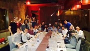 Los jugadores del Real Madrid cenaron e hicieron piña.