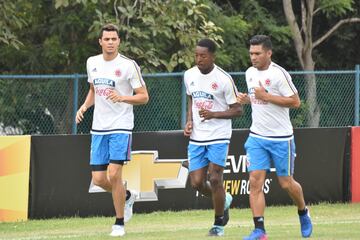 Entrenamiento de algunos jugadores convocados a la Selección Colombia para los partidos ante Venezuela en San Cristóbal y Brasil en Barranquilla por las fechas 15 y 16 de las Eliminatorias rumbo al Mundial de Rusia 2018. En los próximos días estarán llegando los demás futbolistas para integrarse a los trabajos.