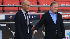 Zidane y Koeman, en un Madrid-Barcelona.