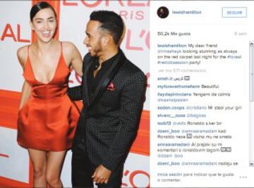 La intensa vida de Hamilton vista en sus redes sociales