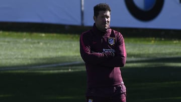 Simeone, durante un entrenamiento.