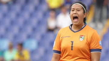 Kimberly Vanessa López, arquera de la Selección Femenina de Bolivia