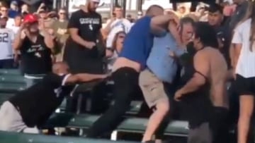 Disgusting fight at MLB game with fists, ripped shirts and butts in the air