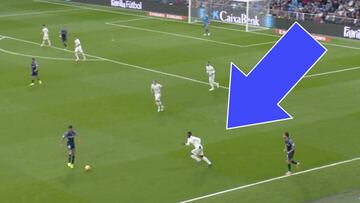 La intensidad defensiva que Solari pidió a Vinicius resumida en la jugada justo antes del 1-0