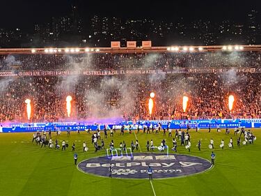 Final de ida de la Copa BetPlay entre Millonarios y Atlético Nacional en El Campín.