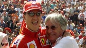 <b>AMISTAD. </b>Schumacher y Ecclestone mantienen una gran relación.