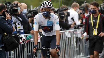 El ciclista colombiano del Ineos Egan Bernal, durante la novena etapa del Tour de Francia 2020 entre Pau y Laruns.