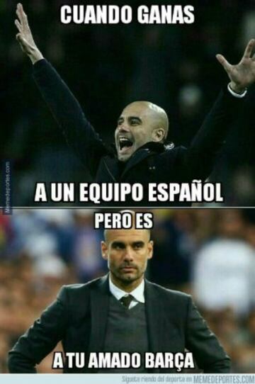 Los memes más divertidos del Manchester City-Barcelona