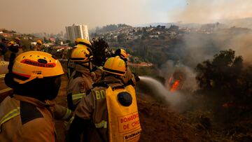 Viña del Mar, 3 de febrero 2024.
Incendio arrasa con fuerza en el sector de Villa Dulce
Andres Pina/Aton Chile