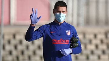 Primer entrenamiento del Atlético de Madrid.