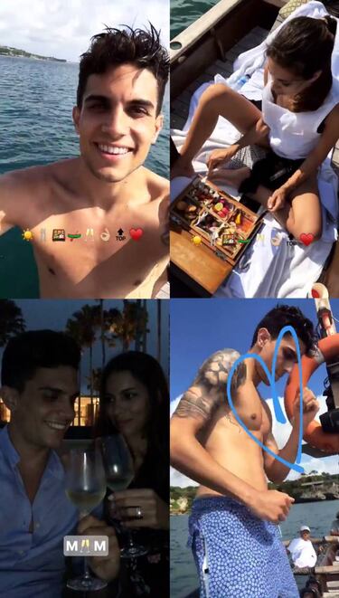 Bartra y Melissa Jiménez en su idílica luna de miel