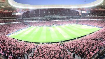 Primer partido en el Wanda Metropolitano entre Atlético y Málaga.
