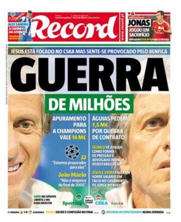 Portadas de la prensa deportiva