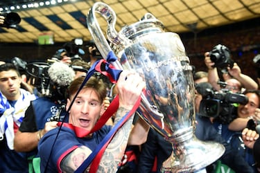 En total el argentino ha conseguido levantar cuatro Champions League con el FC Barcelona.