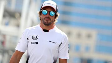 Fernando Alonso en Bakú.