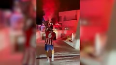 Firecrackers and flares, a hero's welcome as Koke arrives home with the LaLiga title