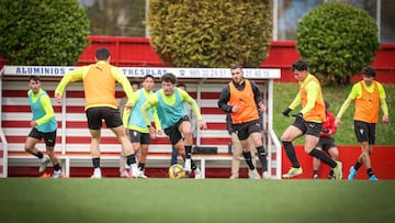 22-03-25. IMAGEN DEL ENTRENAMIENTO DEL SPORTING EN MAREO.