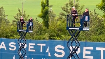 Luis Enrique dirige el entrenamiento del PSG desde las alturas previo a la final de Champions