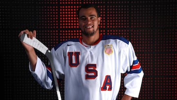 Jordan Greenway, en la sesi&oacute;n de fotos del Team USA para los Juegos de Pyeongchang 2018. 