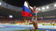 Yelena Isinbayeva, la gran estrella del atletismo ruso. 