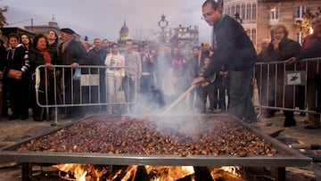 OURENSE : 11-10-11 : CELEBRACION DEL PATRONO DE OURENSE SAN MARTI&Ntilde;O EN LA IMAGEN MAGOSTO POPULAR ORGANIZADO POR EL CONCELLO 