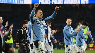 Mikel Oyarzabal, capitán de la Real Sociedad, marcó el gol de la victoria ante el Athletic en el derbi copero en Anoeta.