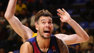 Willy Hernangómez durante el partido de la 14 jornada de Euroliga entre el Maccabi Tel Aviv y Barcelona.