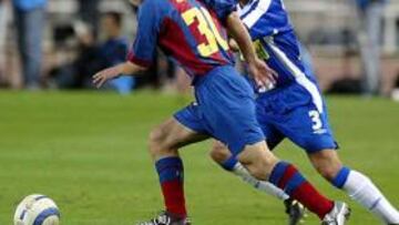 <b>ANTE EL ESPANYOL.</b> Aunque ya había disputado otros partidos, su debut en Liga se produjo ante el Espanyol el 16 de octubre de 2004.