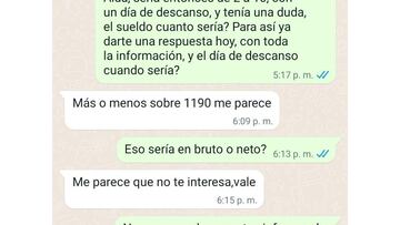 La indignante respuesta a una oferta de trabajo a la pregunta: ¡°?El sueldo es bruto o neto?¡±