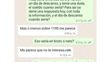 La indignante respuesta a una oferta de trabajo a la pregunta: “¿El sueldo es bruto o neto?”