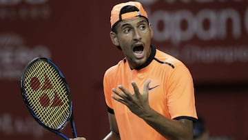 Nick Kyrgios, durante su partido ante David Goffin en la final del Torneo de Tokio.