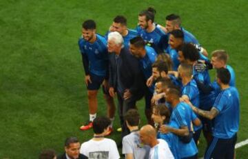 El actor norteamericano en San Siro.