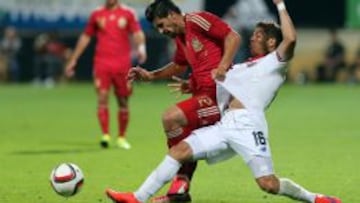 Nolito, durante el partido.