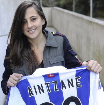 Real Sociedad women's team captain Aintzane Encinas in Anoeta.