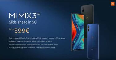 Xiaomi presenta la versión del Mi Mix 3 5G en el MWC 2019
