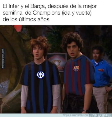 Los mejores memes de la eliminatoria de infarto entre el Inter y el Barcelona