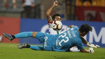 El gol lleno de fortuna de Luis Jiménez ante el DIM